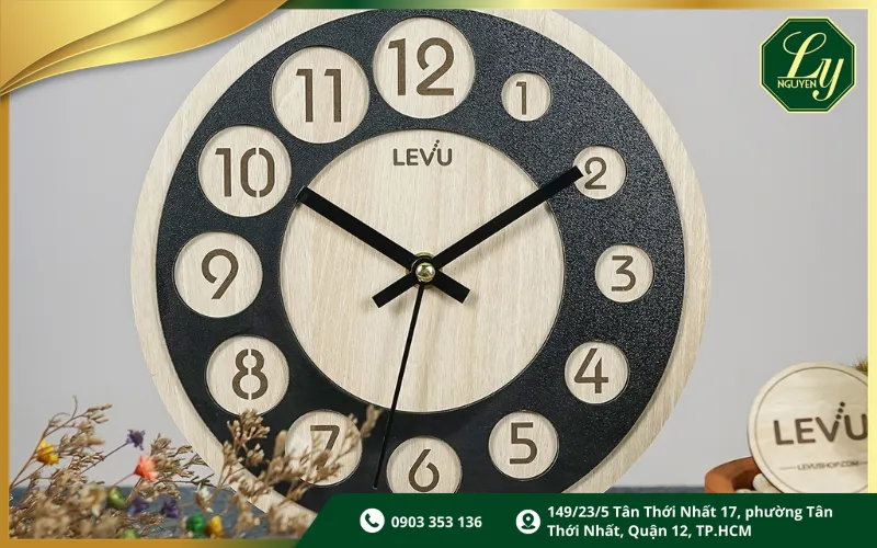 Đồng hồ để bàn thiết kế tinh tế in logo tặng đối tác và khách hàng sang trọng